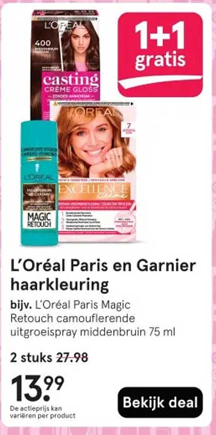 L’Oréal Paris en Garnier haarkleuring