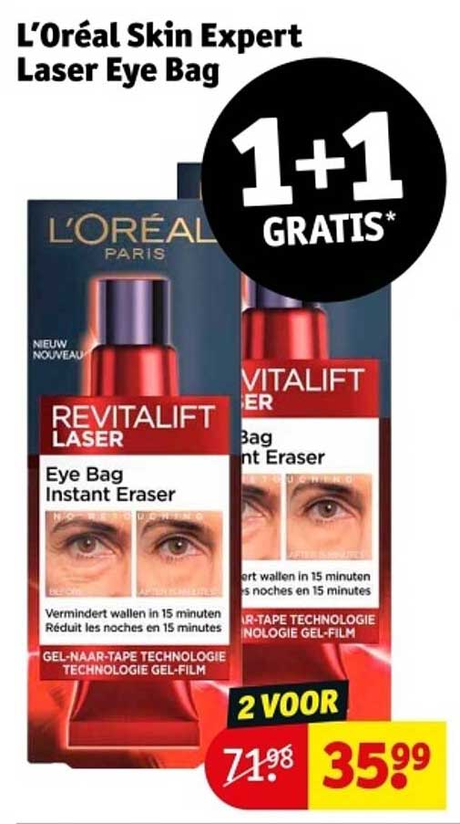 L’Oréal Skin Expert Laser Eye Bag - 1+1 GRATIS