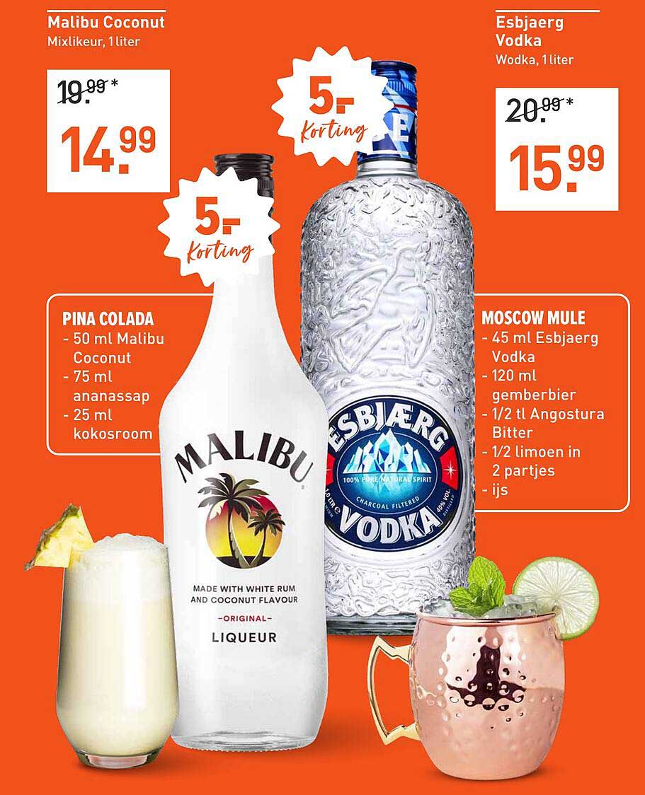 Malibu Coconut Mixlikeur, 1 liter