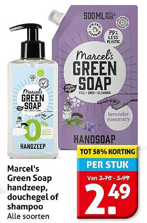 Marcel's Green Soap handzeep, douchegel of shampoo Alle soorten