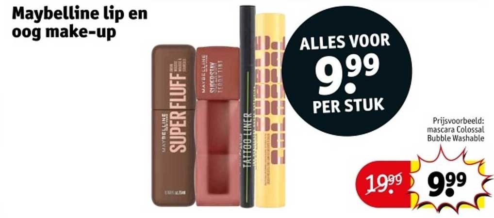 Maybelline lip en oog make-up