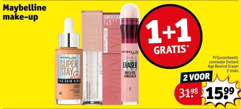 Maybelline make-up 1+1 GRATIS