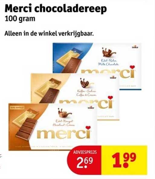 Merci chocoladereep 100 gram