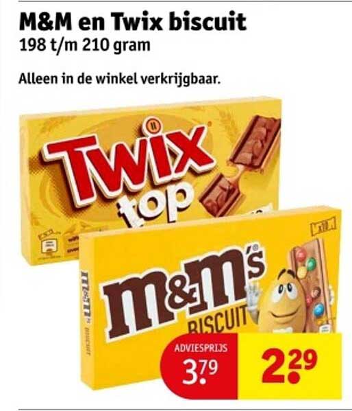 M&M en Twix biscuit