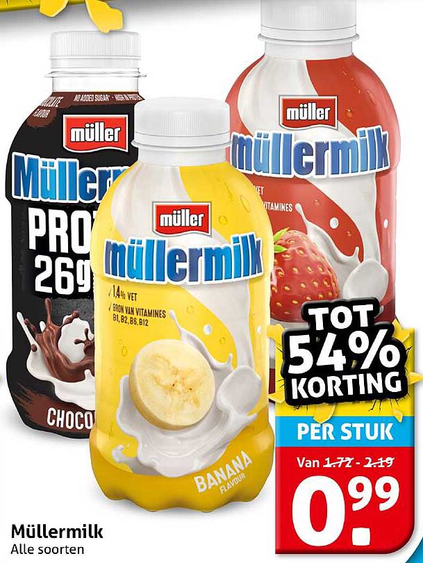 Müllermilk Alle smaken