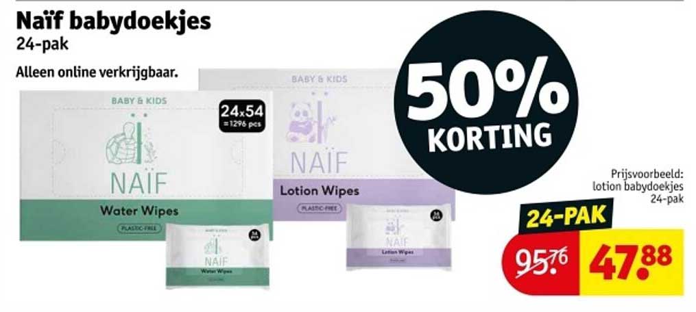 Naïf babydoekjes 24-pak