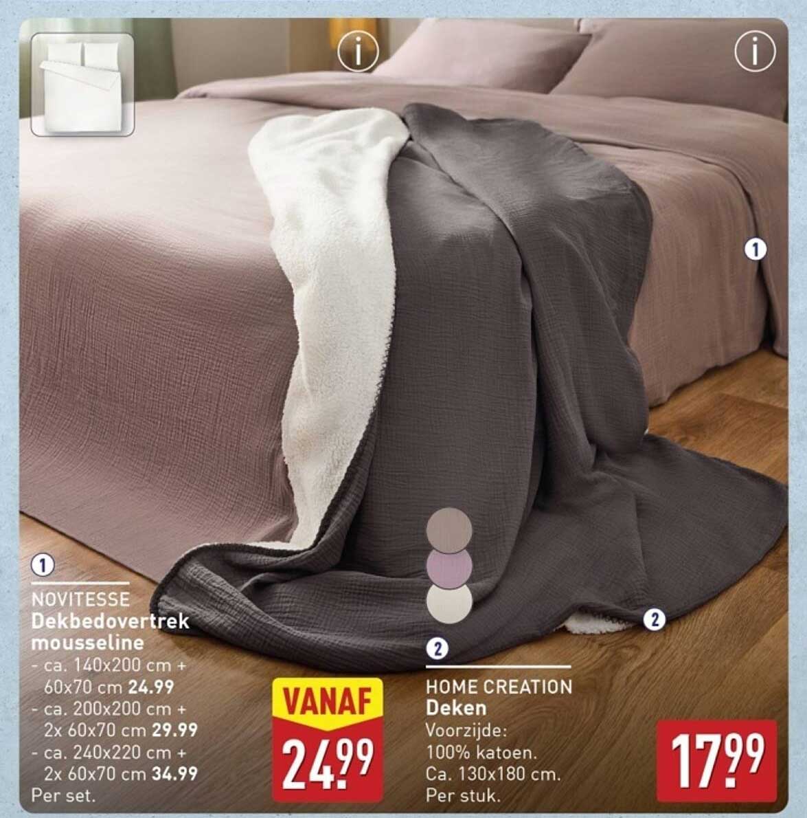 NOVITESSE Dekbedovertrek mousseline