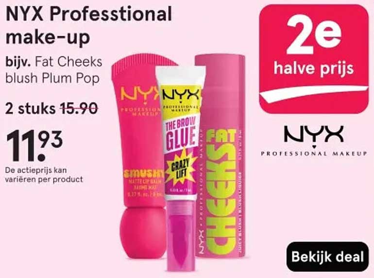 NYX Professional make-up bijv. Fat Cheeks blush Plum Pop