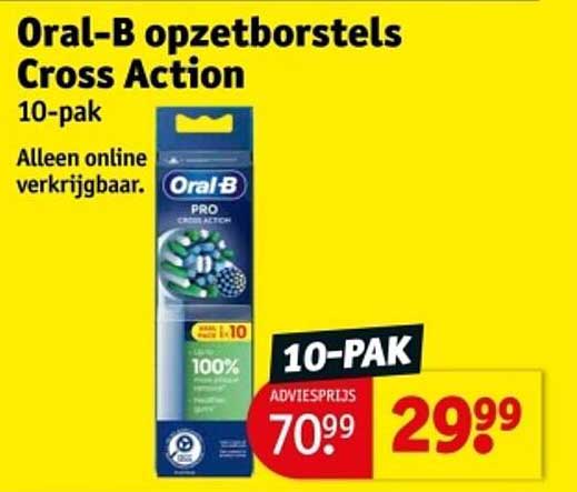 Oral-B opzetborstels Cross Action 10-pak