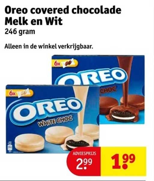 Oreo covered chocolade Melk en Wit 246 gram