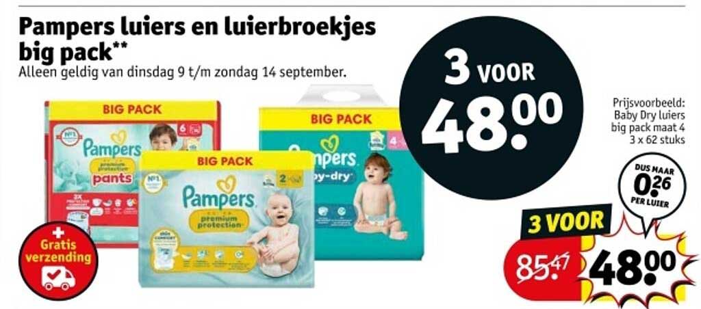 Pampers luier en luierbroekjes big pack**