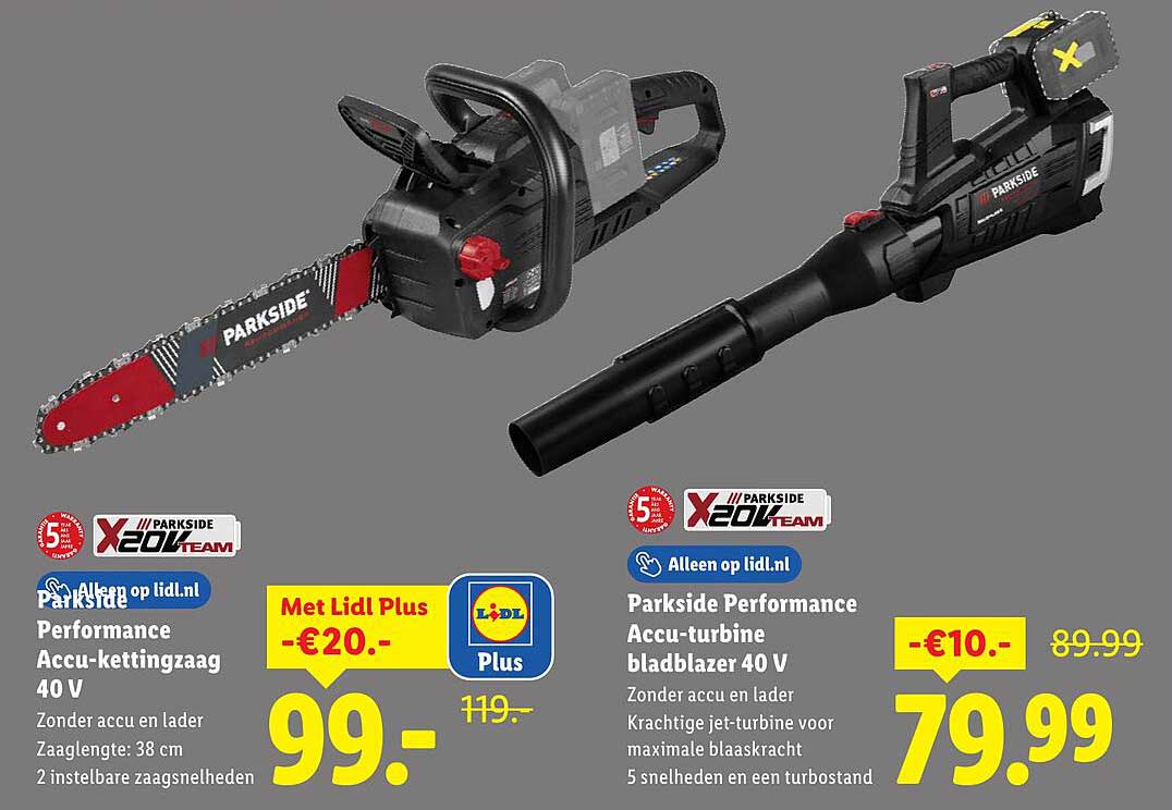 Parkside Performance Accu-kettingzaag 40 V