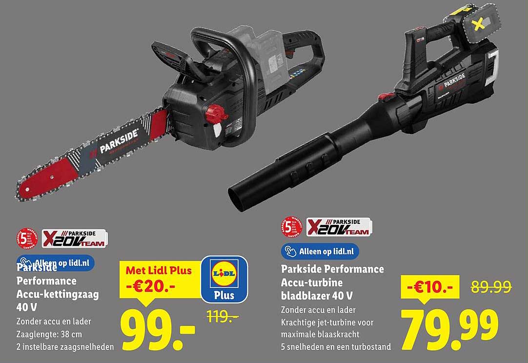 Parkside Performance Accu-kettingzaag 40 V