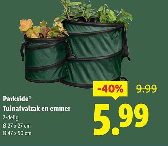 Parkside® Tuinafvalzak en emmer