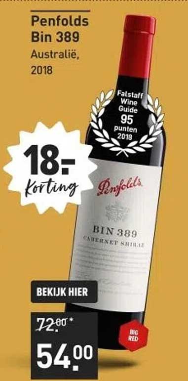 Penfolds Bin 389 Cabernet Shiraz 2018