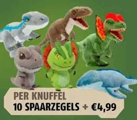 Per knuffel 10 spaarzegels + €4,99