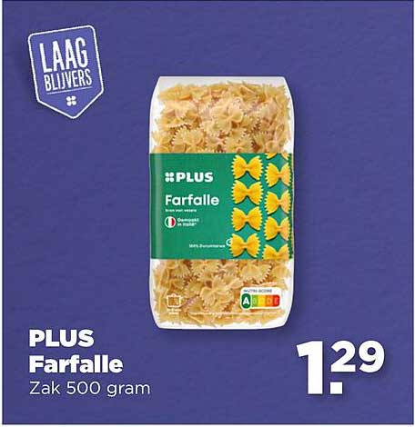 PLUS Farfalle Zak 500 gram