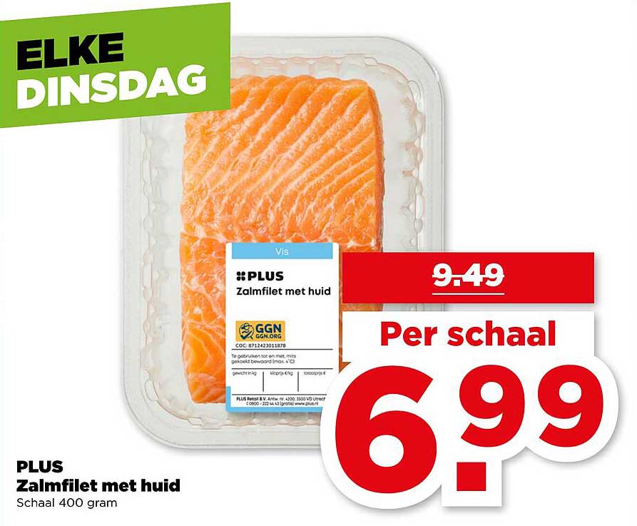 PLUS Zalmfilet met huid