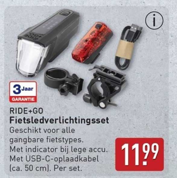 RIDE+GO Fietsledverlichtingsset