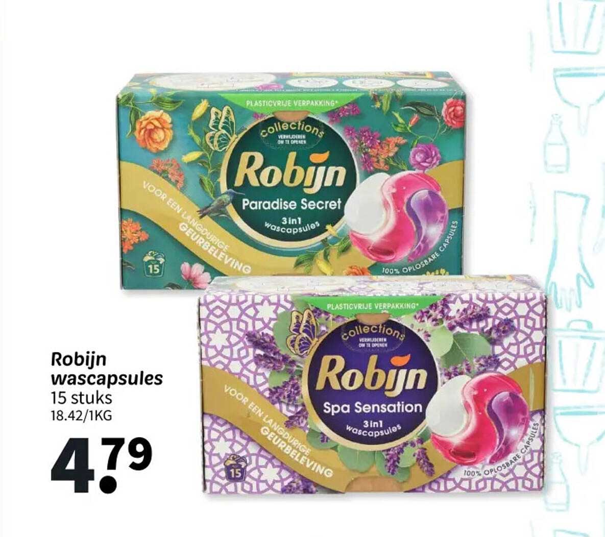 Robijn wascapsules 15 stuks