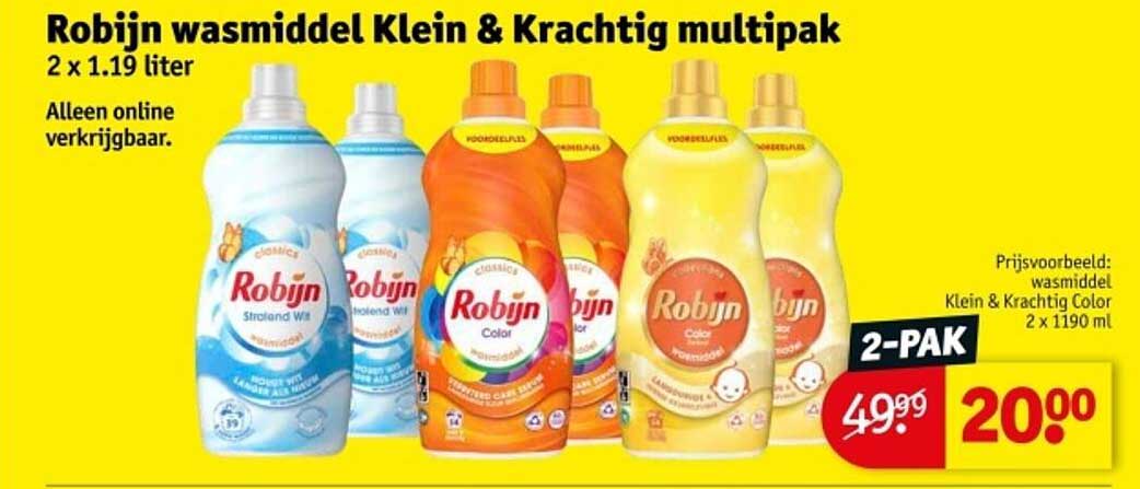 Robijn wasmiddel Klein & Krachtig multipak 2 x 1.19 liter