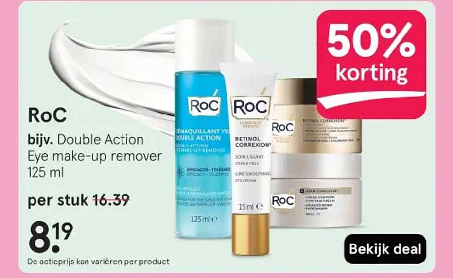 RoC bijv. Double Action Eye make-up remover 125 ml