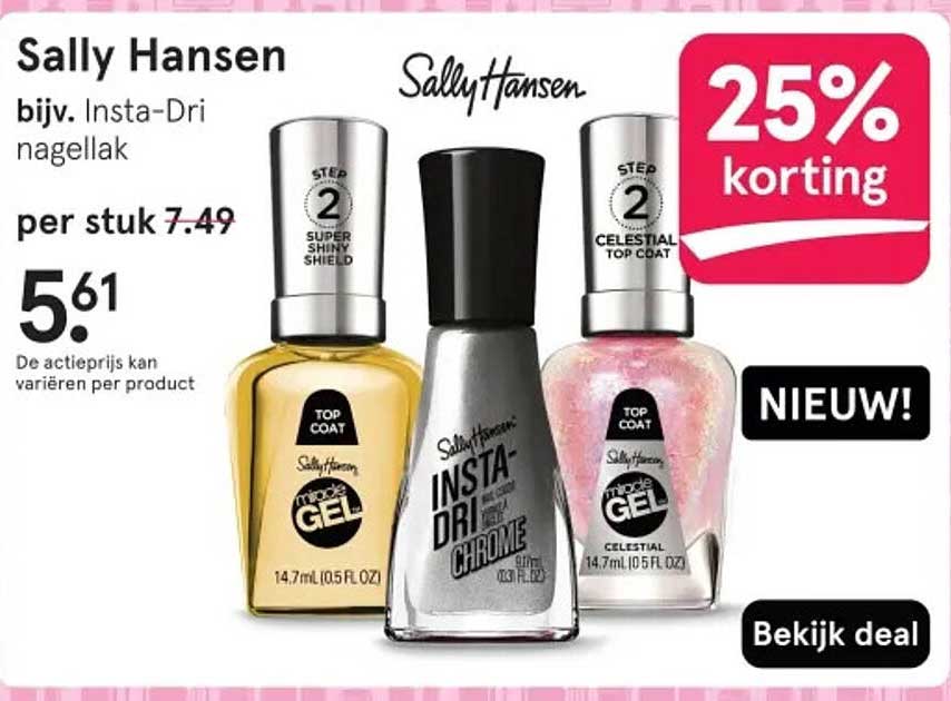 Sally Hansen bijv. Insta-Dri nagellak
