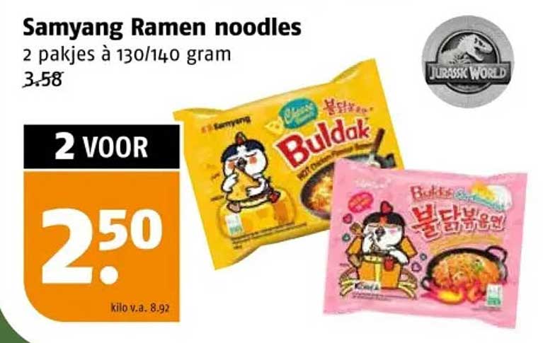 Samyang Ramen noodles 2 pakjes à 130/140 gram