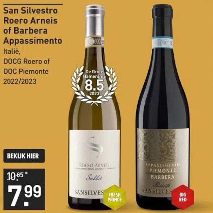 San Silvestro Roero Arneis of Barbera Appassimento