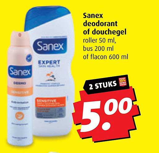 Sanex deodorant of douchegel