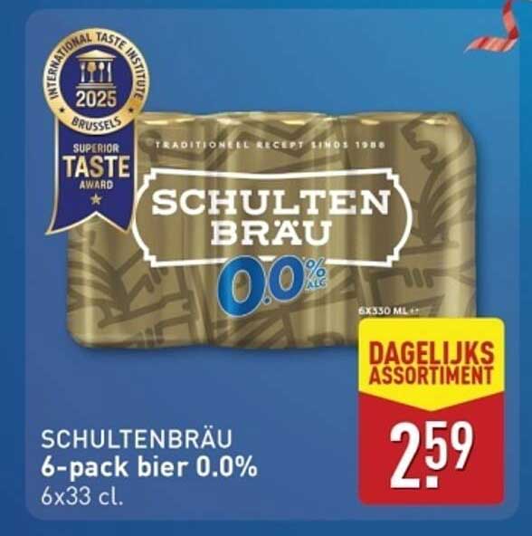 SCHULTENBRÄU 6-pack bier 0.0%