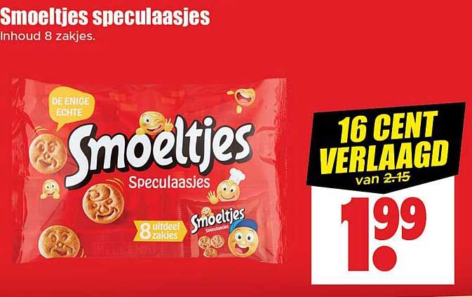 Smoeltjes speculaasjes - Inhoud 8 zakjes