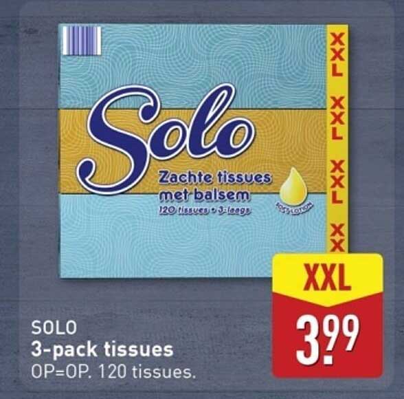 SOLO 3-pack tissues