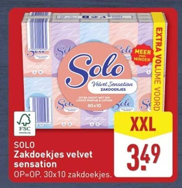SOLO Zakdoekjes velvet sensation