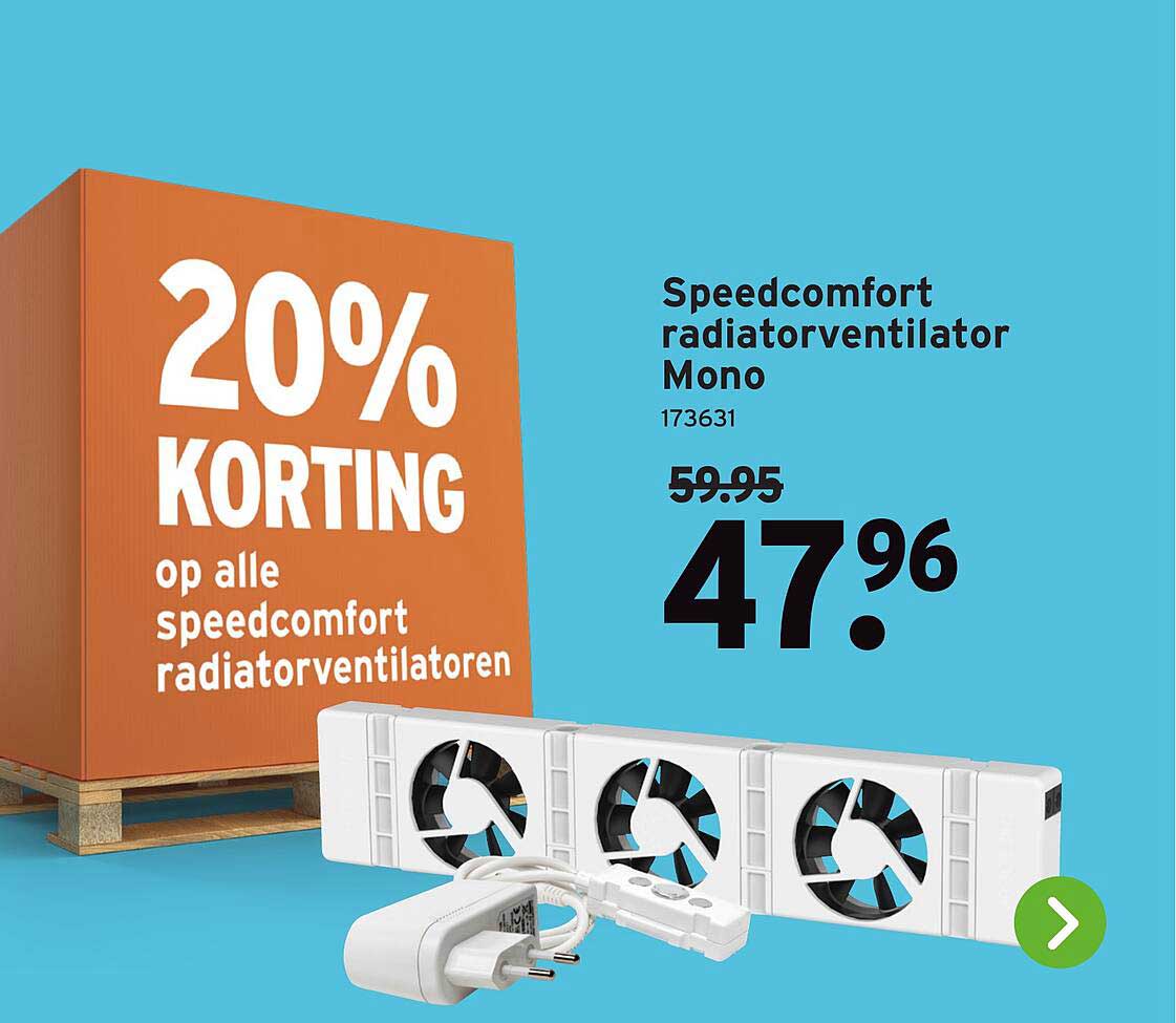 Speedcomfort radiatorventilator Mono