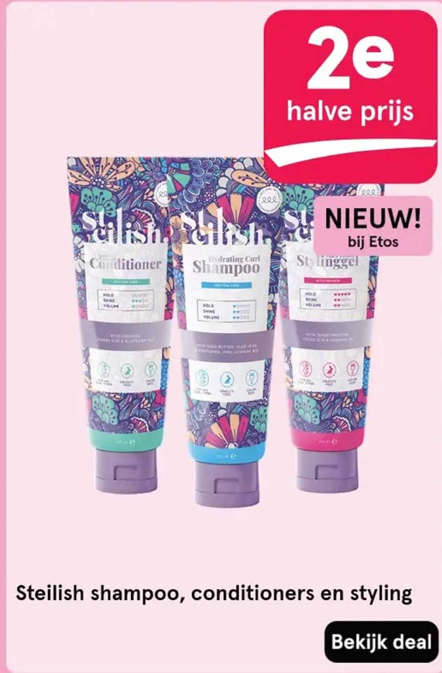 Steilish shampoo, conditioners en styling