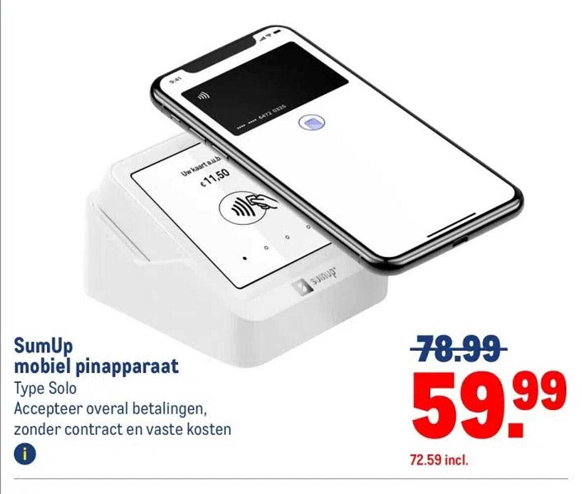 SumUp mobiel pinapparaat Type Solo