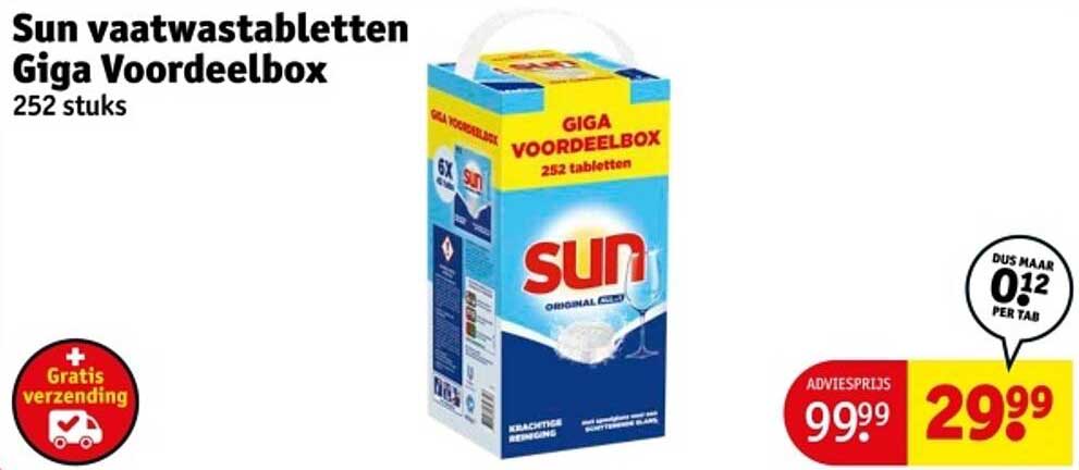 Sun vaatwastabletten Giga Voordeelbox 252 stuks