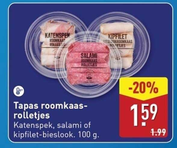 Tapas roomkaas-rolletjes