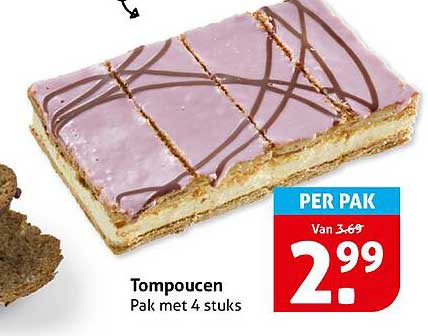 Tompoucen Pak met 4 stuks