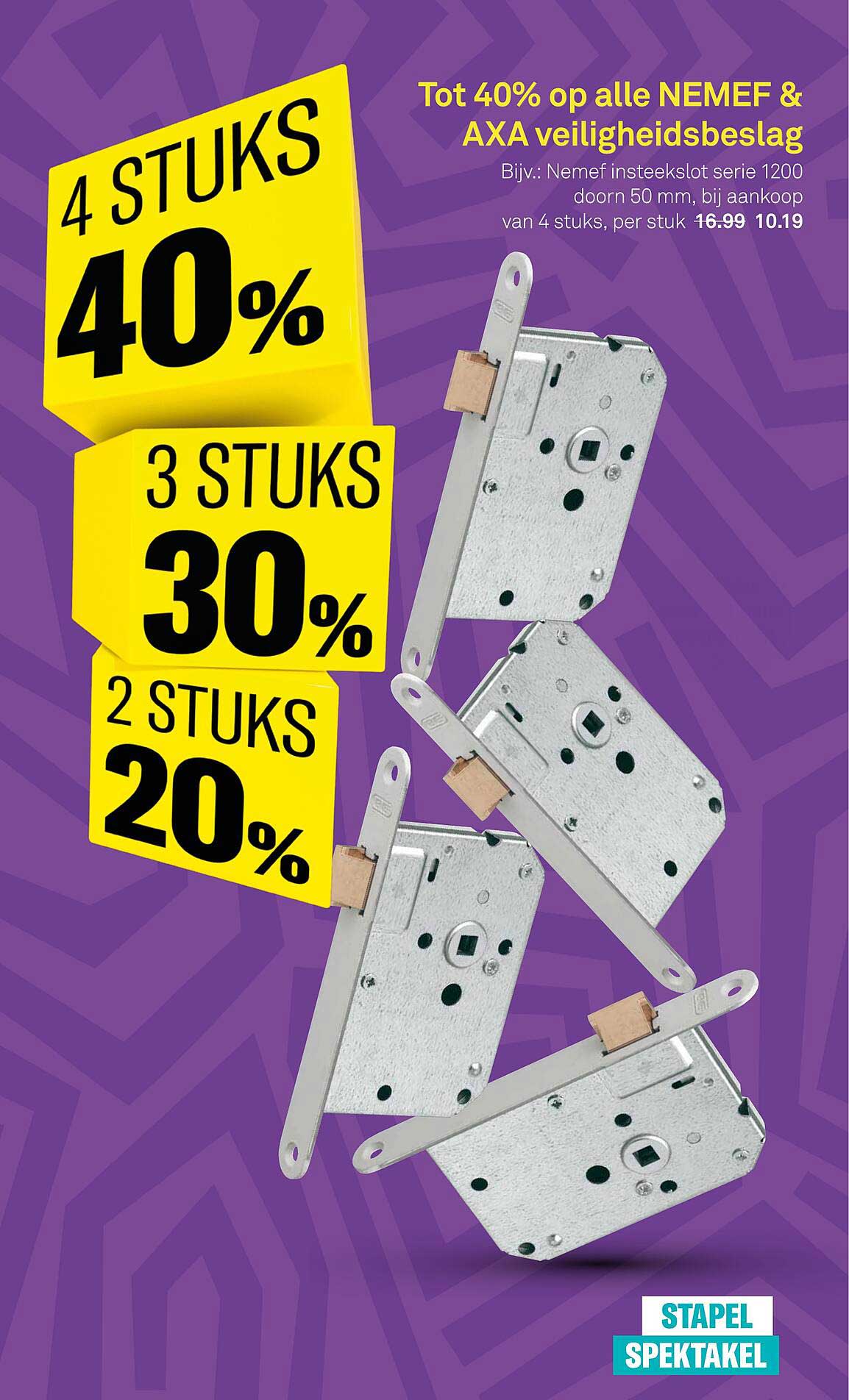Tot 40% op alle NEMEF & AXA veiligheidsbeslag
