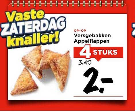 Versgebakken Appelflappen 4 STUKS
