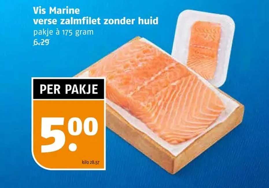 Vis Marine verse zalmfilet zonder huid
