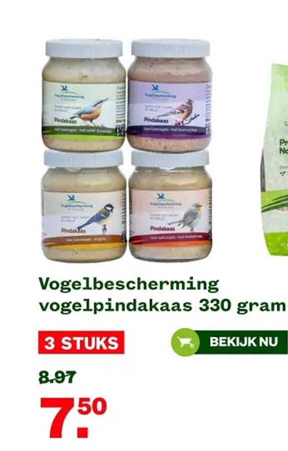 Vogelbescherming vogelpindakaas 330 gram