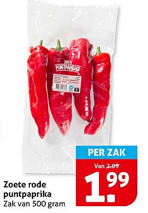 Zoete rode puntpaprika