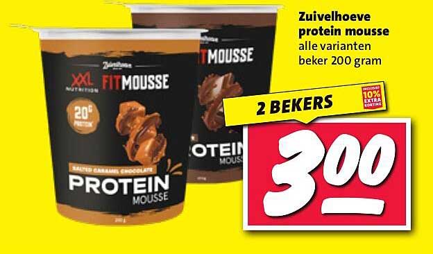 Zuivelhoeve protein mousse alle varianten beker 200 gram