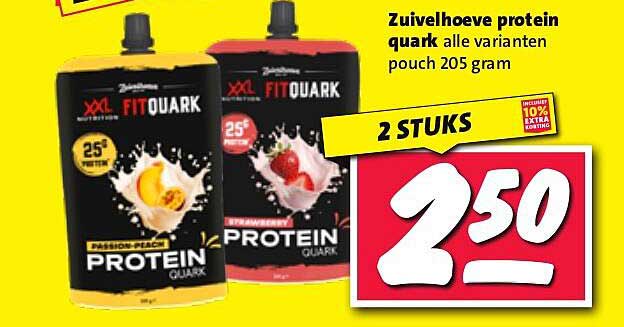 Zuivelhoeve protein quark alle varianten pouch 205 gram