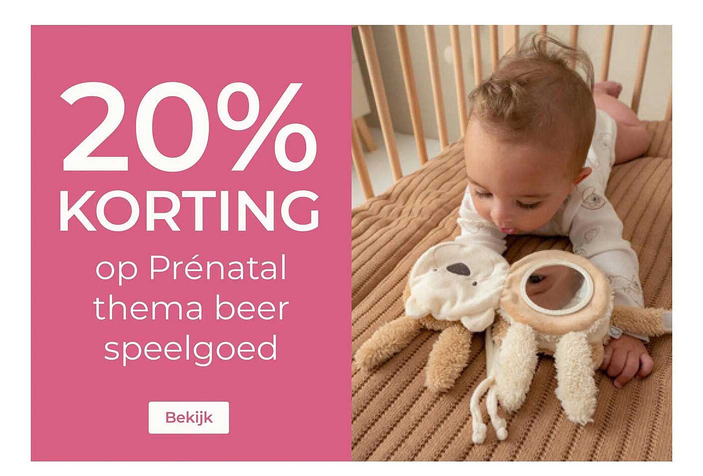 20% KORTING op Prénatal thema beer speelgoed