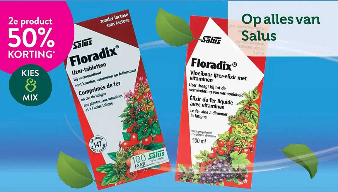 2e product 50% KORTING* KIES MIX