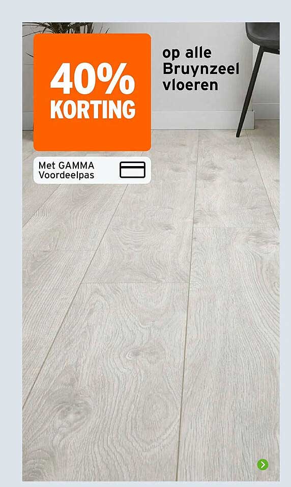 40% KORTING op alle Bruynzeel vloeren